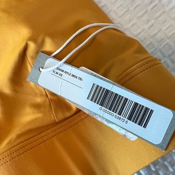 Everlane Swim Triangle Bikini Top In Yellow NWT - Picture 4 of 12